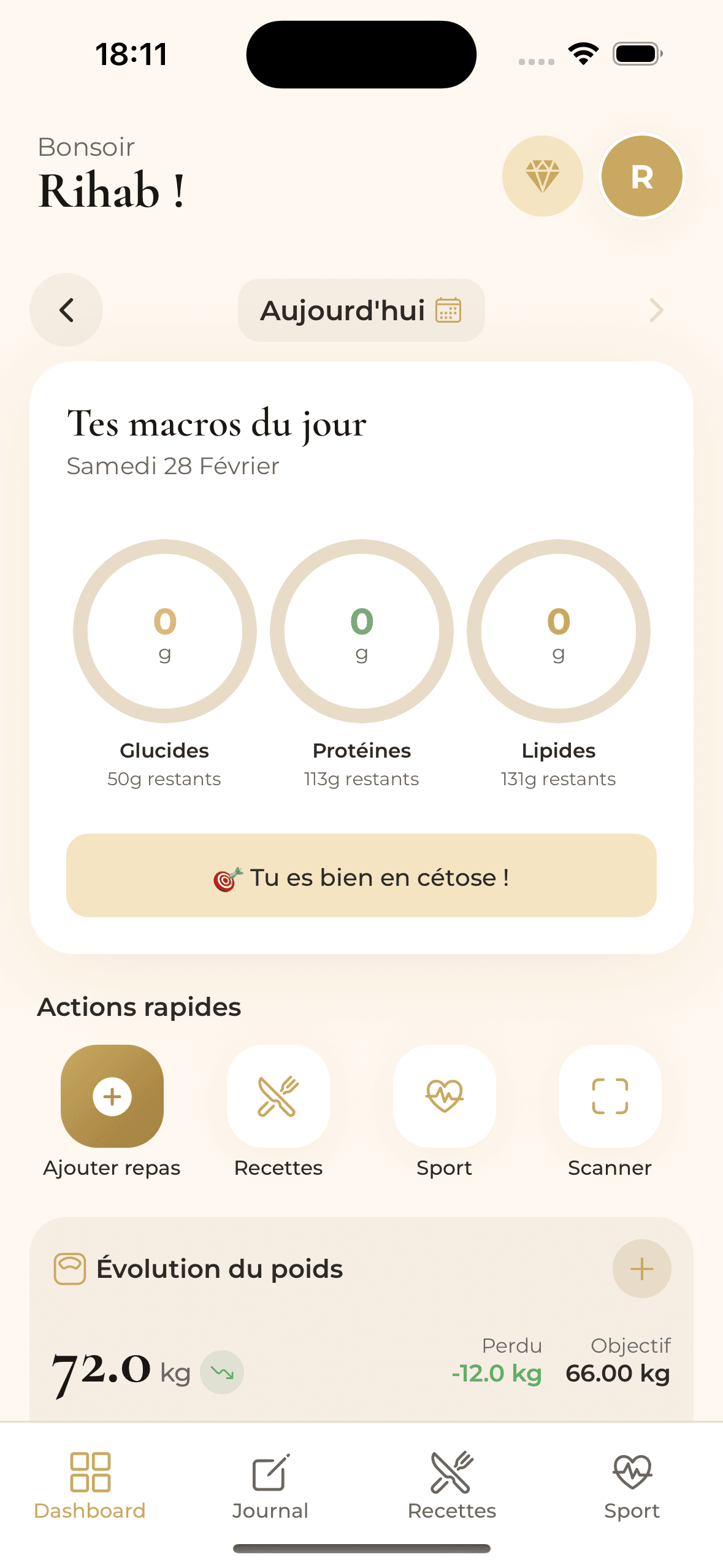 Application Riri Keto